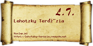 Lehotzky Terézia névjegykártya